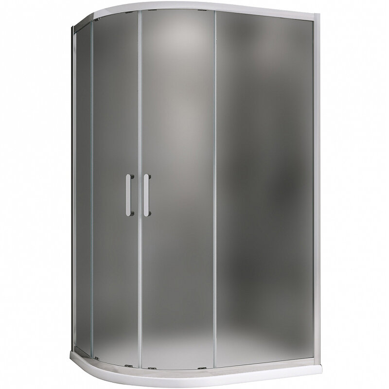 Изображение товара Душевой уголок Abber Schwarzer Diamant 120х80 мм стекло матовое хром профиль AG01128M