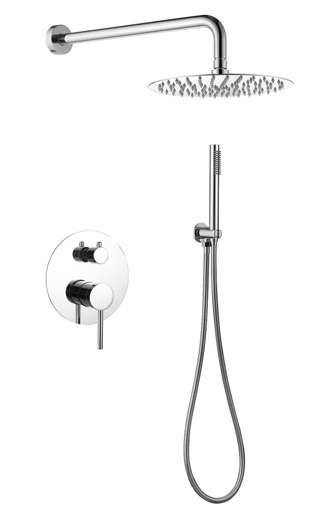 Изображение товара Душевая система Abber Emotion AF8818, без излива, верхний душ, душевая лейка, хром