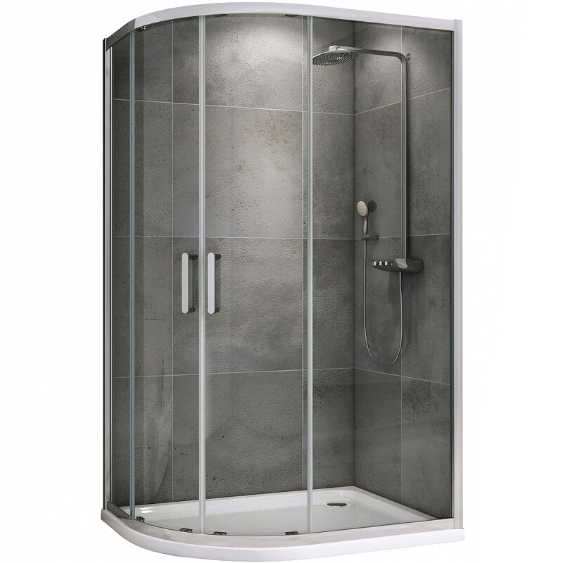 Изображение товара Душевой уголок Abber Schwarzer Diamant 100x90 см раздвижная асимметричная Германия