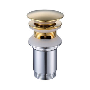 Изображение товара Донный клапан Caprigo Parts, с переливом, клик-клак, золото матовое, 99-534-BRG (УК054383)