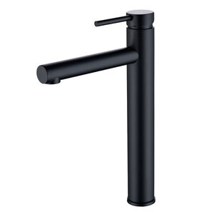 Изображение товара Высокий черный смеситель для раковины Caprigo Don, однорычажный, Россия