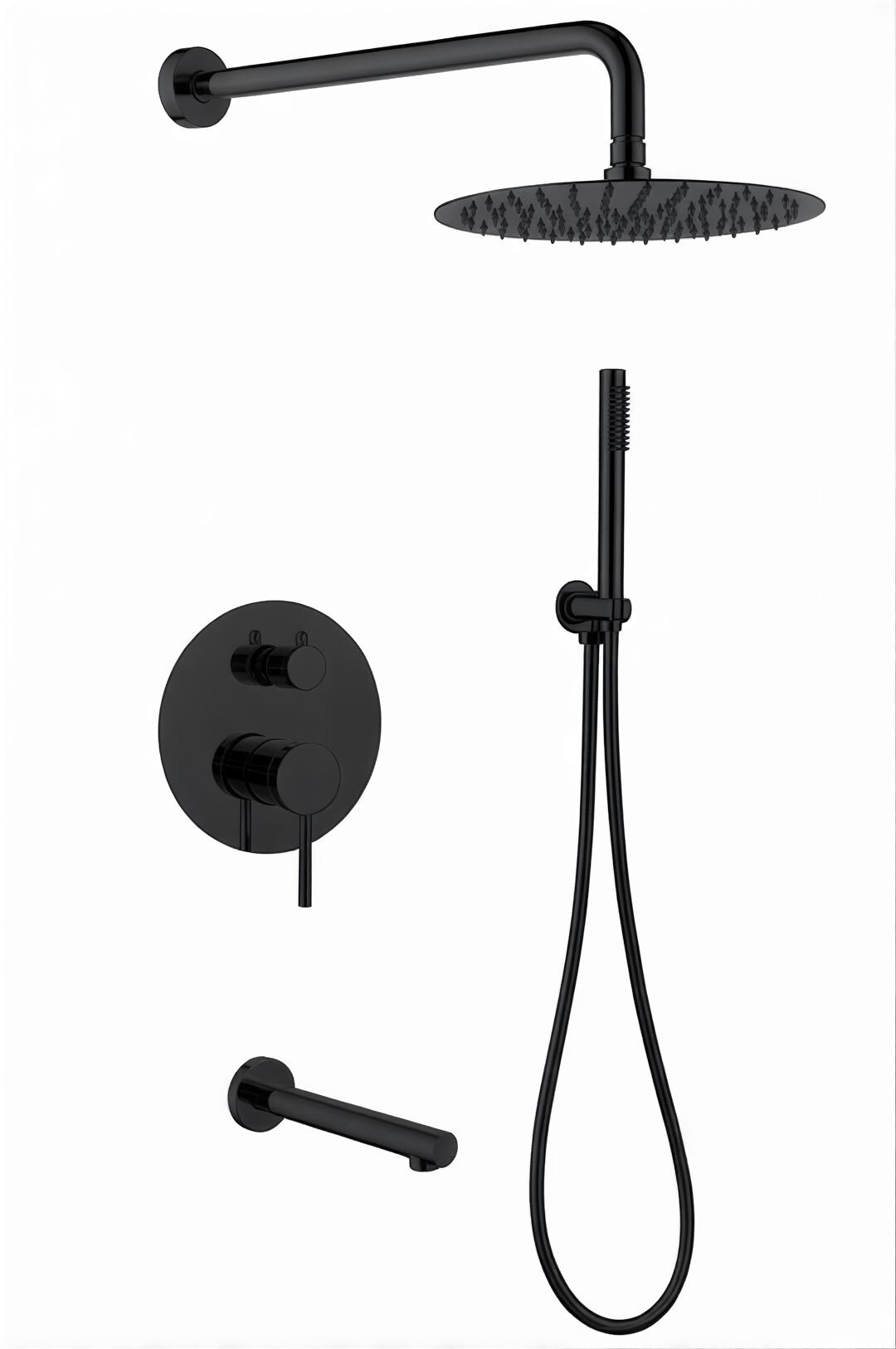 Изображение товара Душевая система Abber Emotion AF8817B с изливом 20,2 см и верхним душем Изображение товара Душевая система Abber Emotion AF8817B с изливом 20,2 см и верхним душем