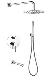 Изображение товара Душевая система Abber Emotion AF8817, излив, верхний душ, душевая лейка, хром