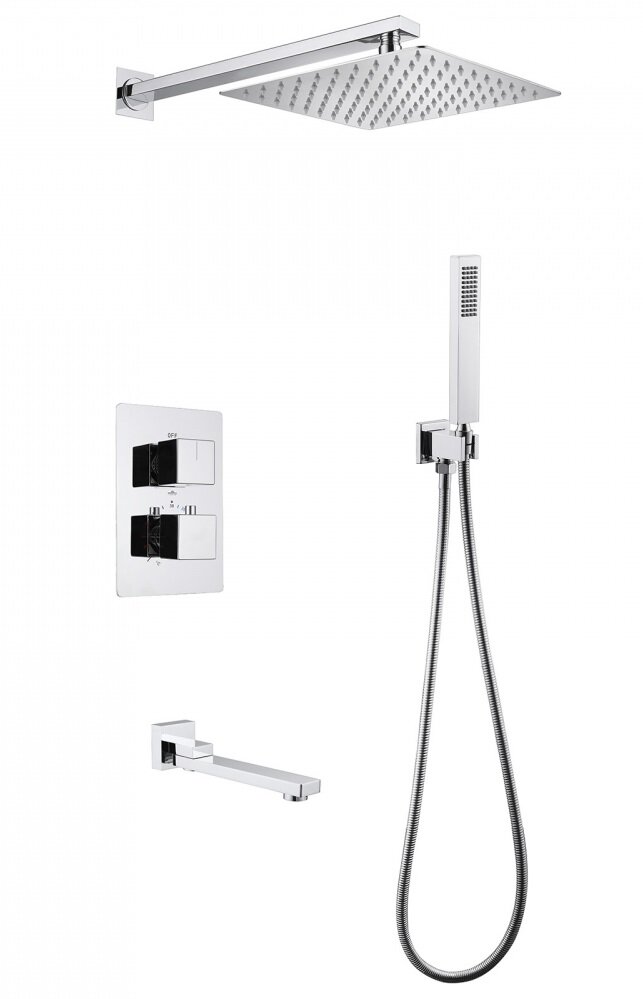 Изображение товара Душевая система Abber Daheim AF8250 с термостатом и квадратным верхним душем