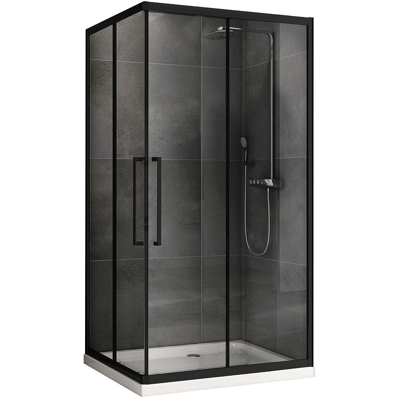 Изображение товара Душевой уголок Abber Schwarzer Diamant 120x80 см черный профиль