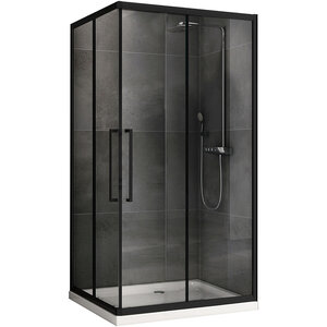 Изображение товара Душевой уголок Abber Schwarzer Diamant AG02128BH, 120 х 80 см, стекло прозрачное, профиль черный матовый