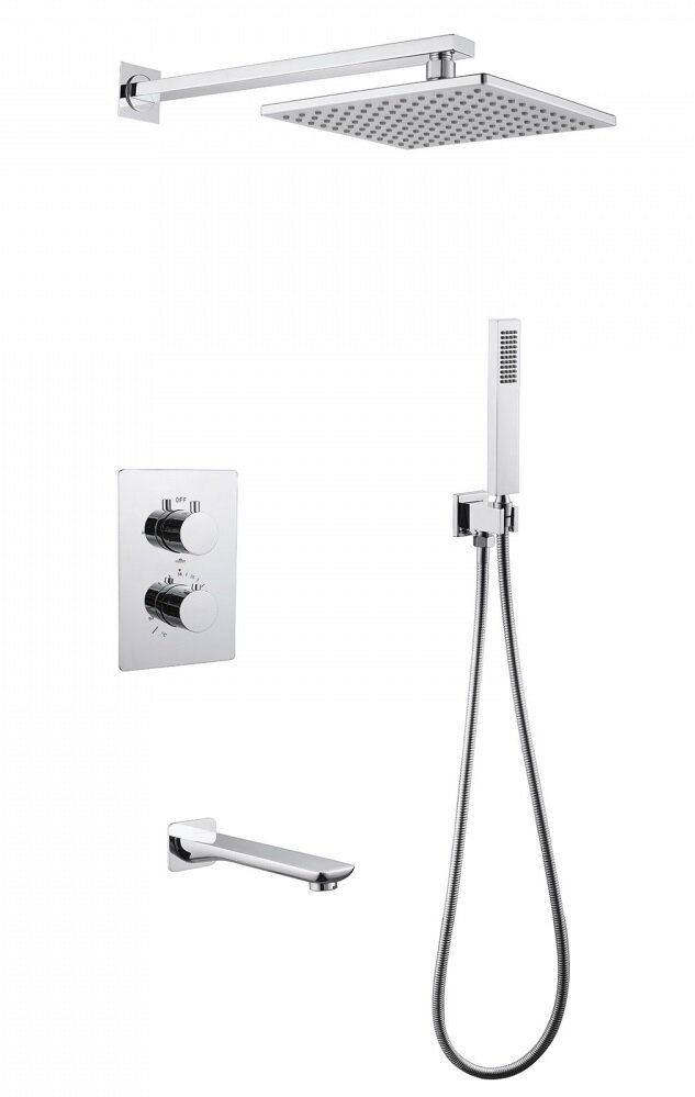Изображение товара Душевая система Abber Weiss Insel AF8050 термостат излив хром Германия