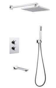 Изображение товара Душевая система Abber Weiss Insel AF8050, термостат, излив, верхний душ, душевая лейка, хром