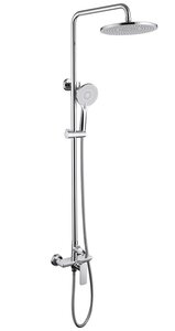 Изображение товара Душевая система Abber Weiss Insel AF8020, стойка, без излива, верхний душ, душевая лейка, хром