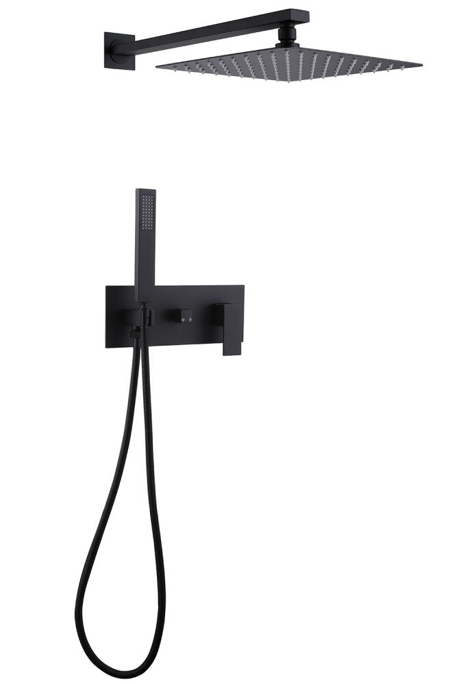 Изображение товара Душевая система Abber Daheim AF8218B черный матовый