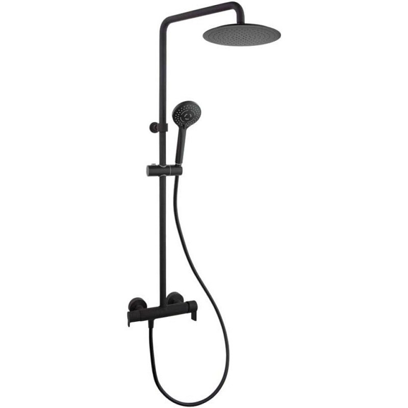 Изображение товара Душевая система Ramonsoler Blautherm 937802RP240NM, цвет черный матовый Изображение товара Душевая система Ramonsoler Blautherm 937802RP240NM, цвет черный матовый