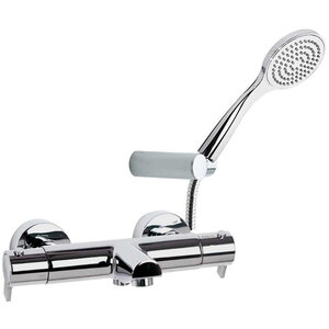 Изображение товара Смеситель Ramonsoler Blautherm 943801T1 для ванны и душа, термостатический, с душевым гарнитуром, цвет хром