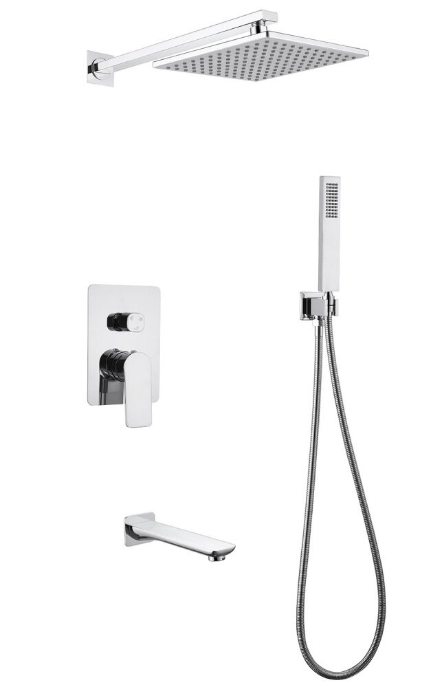 Изображение товара Душевая система Abber Weiss Insel AF8017 с верхним душем и изливом хром