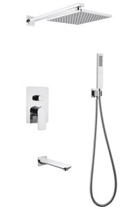 Изображение товара Душевая система Abber Weiss Insel AF8017 с верхним душем и изливом хром