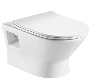 Изображение товара Подвесной безободковый унитаз Hansmann keramik Compakt с микролифтом белый