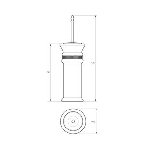 Изображение товара Ершик напольный Migliore Dubai 28533, белая керамика, золото