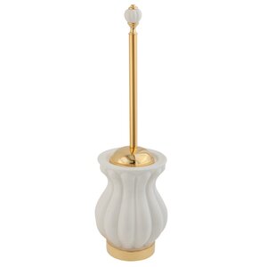 Изображение товара Ершик Migliore Olivia 17455, напольный, белая керамика, золото