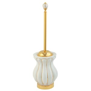 Изображение товара Ершик Migliore Olivia 17517 напольный белая керамика золото