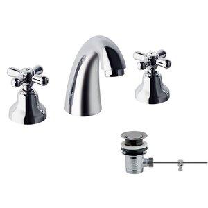 Изображение товара Смеситель Ramonsoler Gaudi 3142CVA1167 для раковины, на 3 отверстия, с донным клапаном, цвет хром