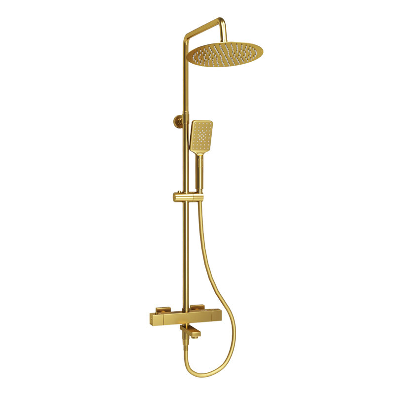 Изображение товара Душевая система WasserKRAFT A199.259.201.BG Thermo с тёплым матовым золотом