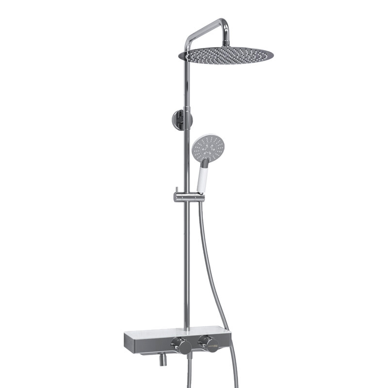 Изображение товара Душевая система WasserKRAFT с термостатом и 3 функциями, хром