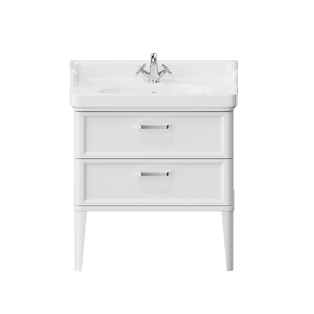 Изображение товара Тумба под раковину Kerama Marazzi Pompei/Помпеи 80 см, 2 ящика, белая, PO.M.80.2WHT Изображение товара Тумба под раковину Kerama Marazzi Pompei/Помпеи 80 см, 2 ящика, белая, PO.M.80.2WHT