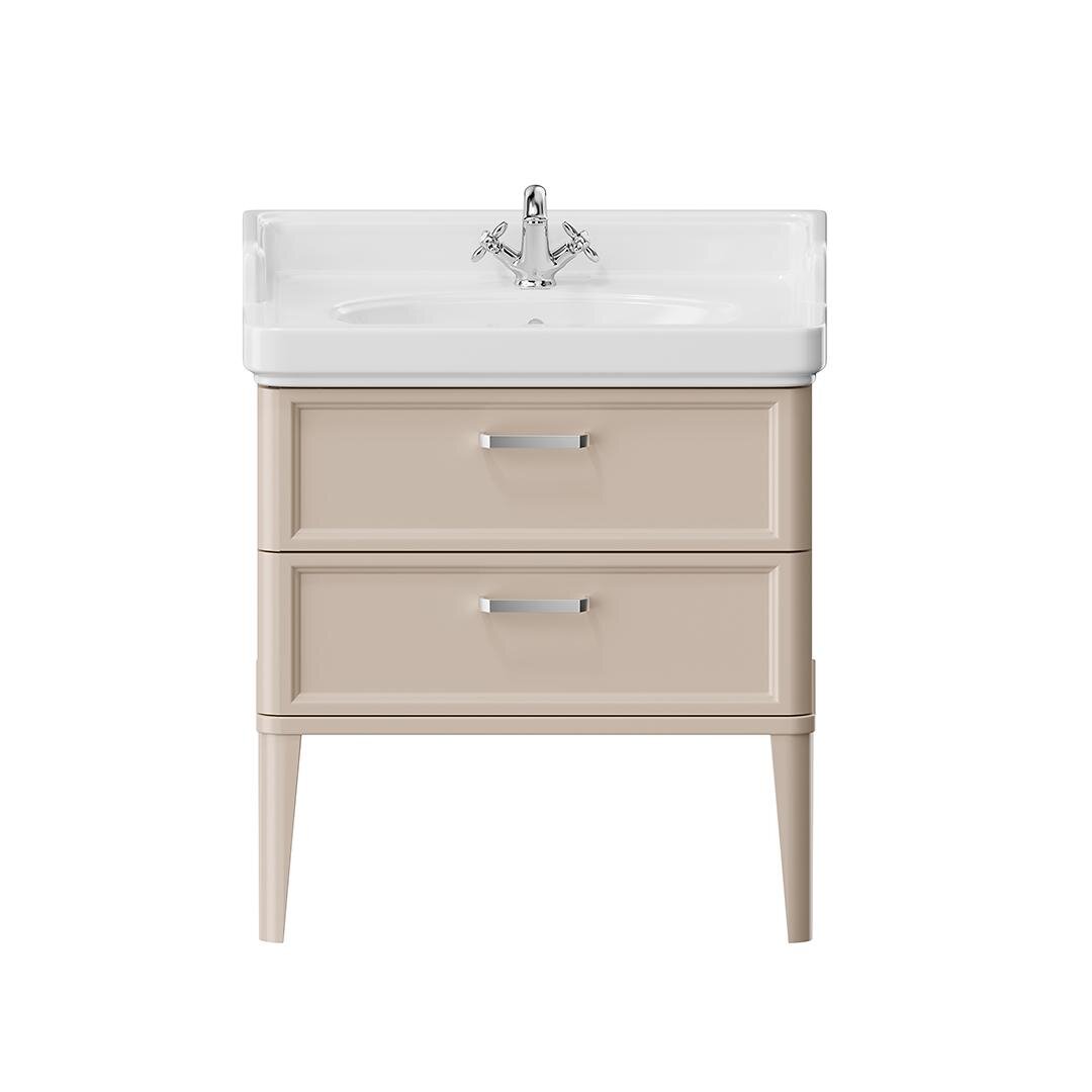 Изображение товара Тумба под раковину Kerama Marazzi Pompei/Помпеи 80 см, 2 ящика, цвет камео бежевый, PO.M.80.2.CAM