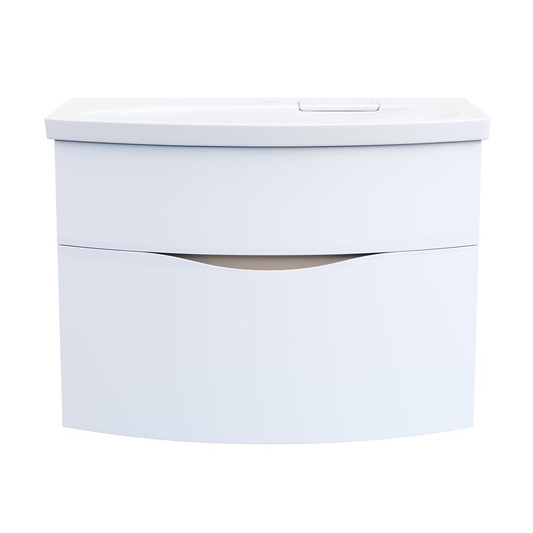 Изображение товара Тумба под раковину Kerama Marazzi Riva 80 см подвесная белая матовая