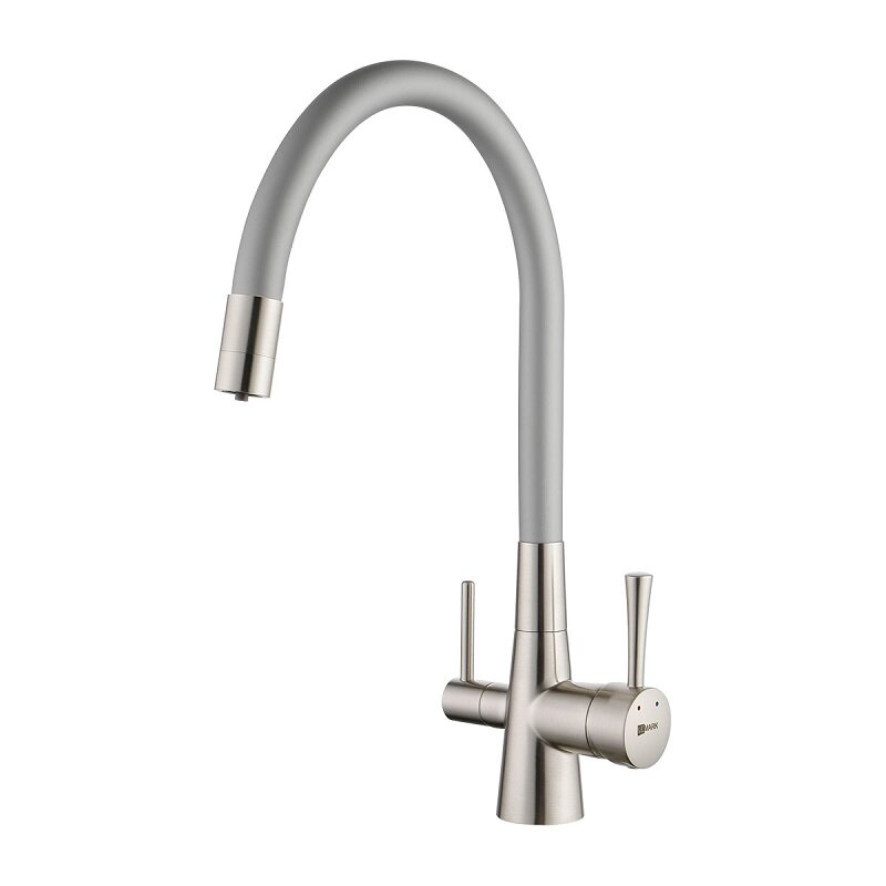 Изображение товара Смеситель Lemark Комфорт/Comfort LM3075BN-Silver, для кухни с подключением к фильтру с питьевой водой, никель/серебристый Изображение товара Смеситель Lemark Комфорт/Comfort LM3075BN-Silver, для кухни с подключением к фильтру с питьевой водой, никель/серебристый