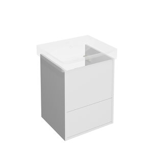 Изображение товара Тумба под раковину Kerama Marazzi Pro 50 см подвесная белая матовая