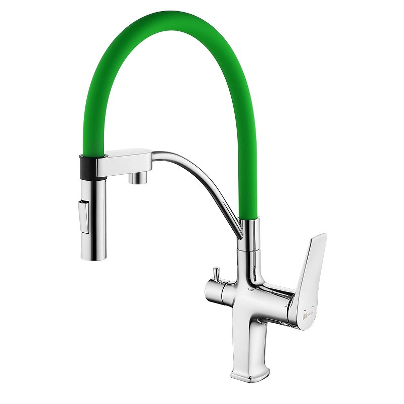 Изображение товара Кухонный смеситель Lemark Comfort LM3074C-Green с подключением к фильтру