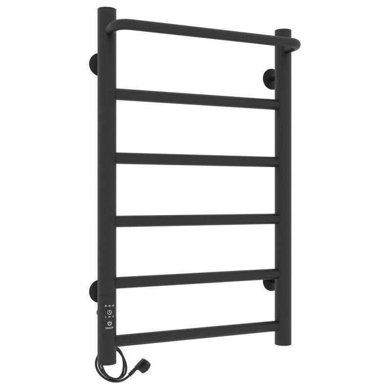 Изображение товара Полотенцесушитель Laris Прайм П6, высота 60 см, ширина 40 см, с возможностью скрытого подключения, левый/правый, черный матовый, 73207592/73207593