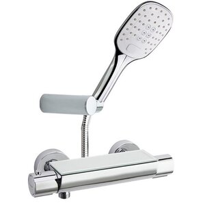 Изображение товара Смеситель Ramonsoler Urban Chic 213401K3 для душа, термостатический, с душевым гарнитуром, цвет хром Изображение товара Смеситель Ramonsoler Urban Chic 213401K3 для душа, термостатический, с душевым гарнитуром, цвет хром