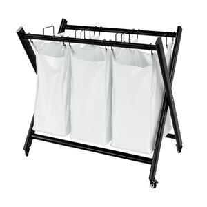 Изображение товара Корзина для белья WasserKraft Naab WB-860-L 79х46.5х72 см белый черный