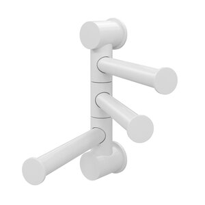 Изображение товара Полотенцедержатель WasserKRAFT Серия К, 3 держателя, короткие, 12 см, белый матовый, K-1053W