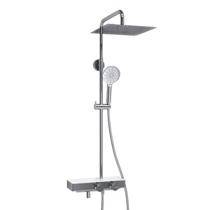 Изображение товара Душевая система WasserKRAFT с изливом, хром, термостат, 30x30 см, 5 лет гарантии