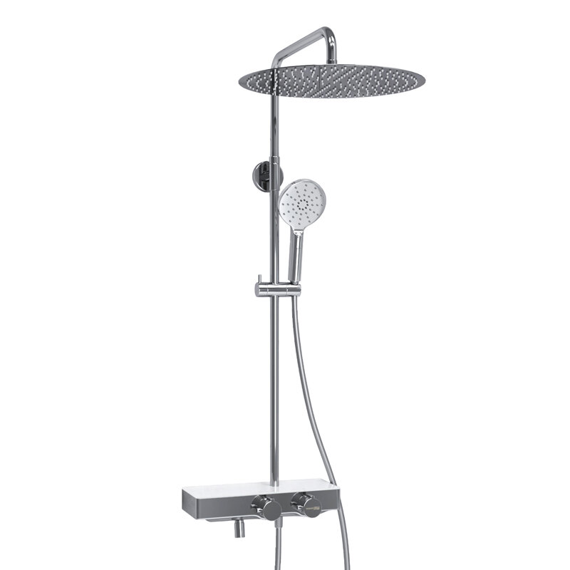 Изображение товара Душевая система WasserKRAFT, с изливом, цвет - хром, A113.117.127.CH Thermo