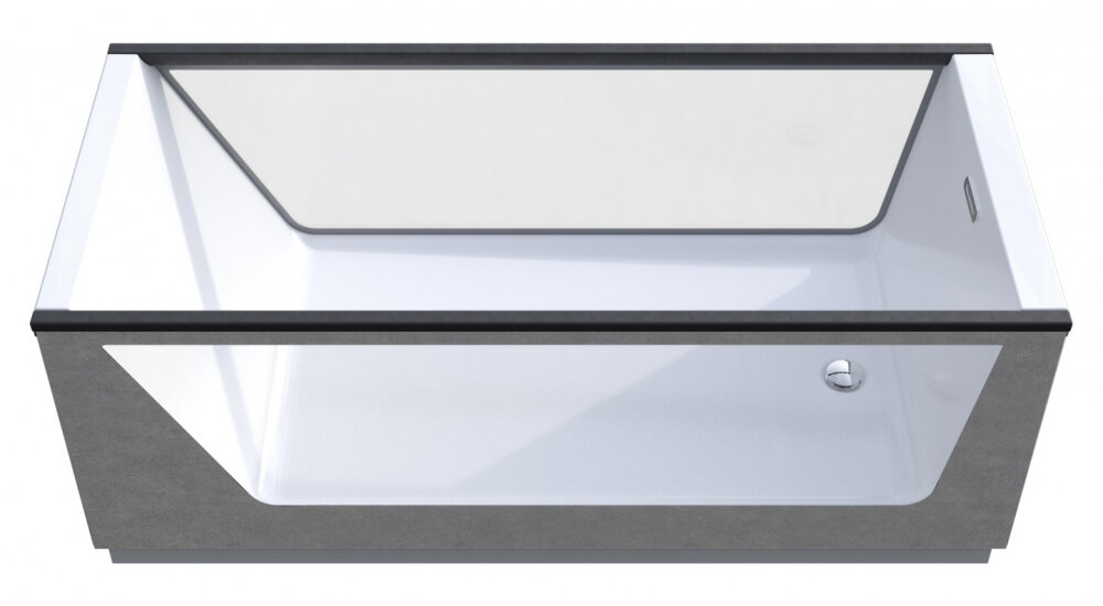 Изображение товара Ванная Aima Design Neo 170x75 | Прямоугольная отделностоящая ванна с принтом бетон