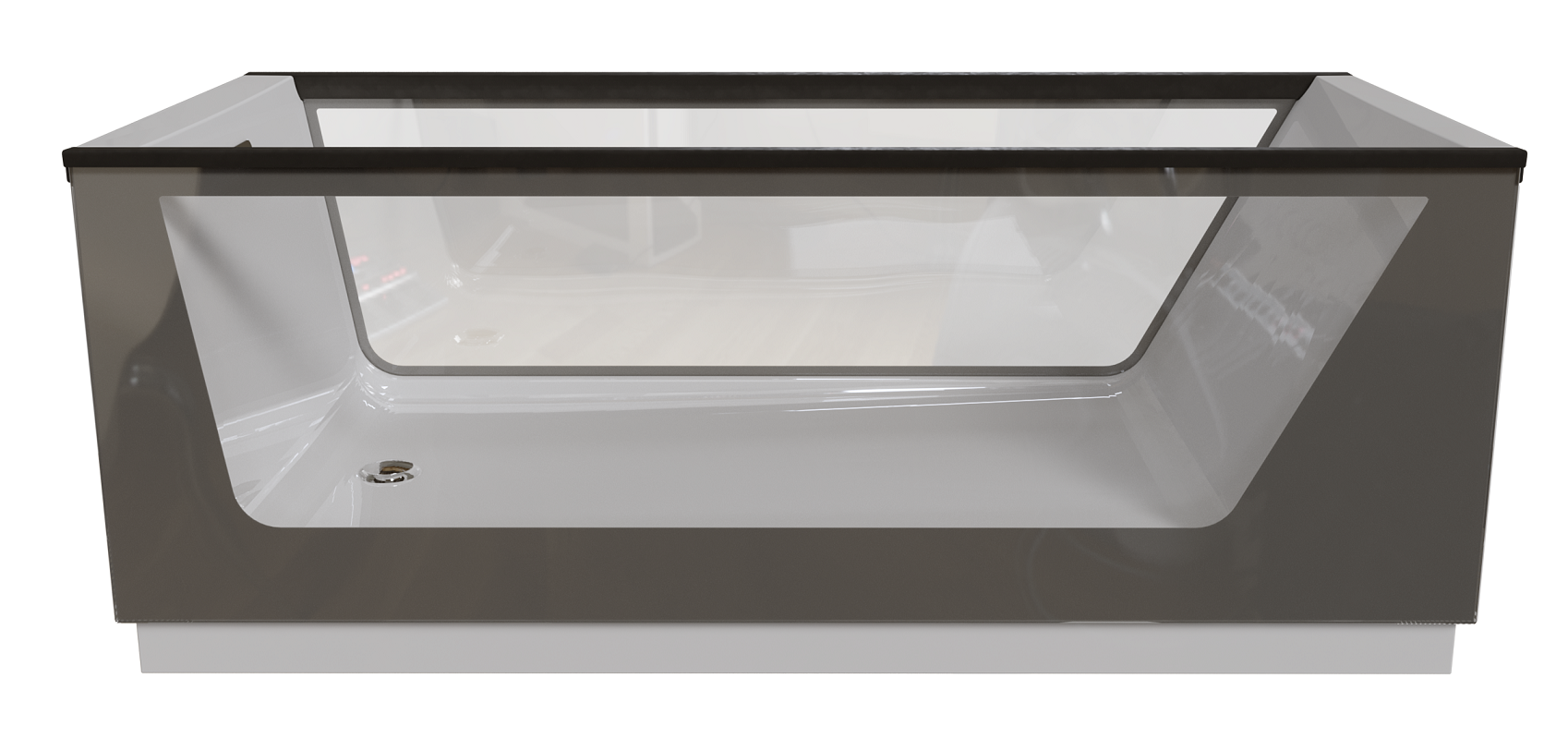 Изображение товара Ванна Aima Design Neo 170x75 см отдельностоящая белая со стеклом