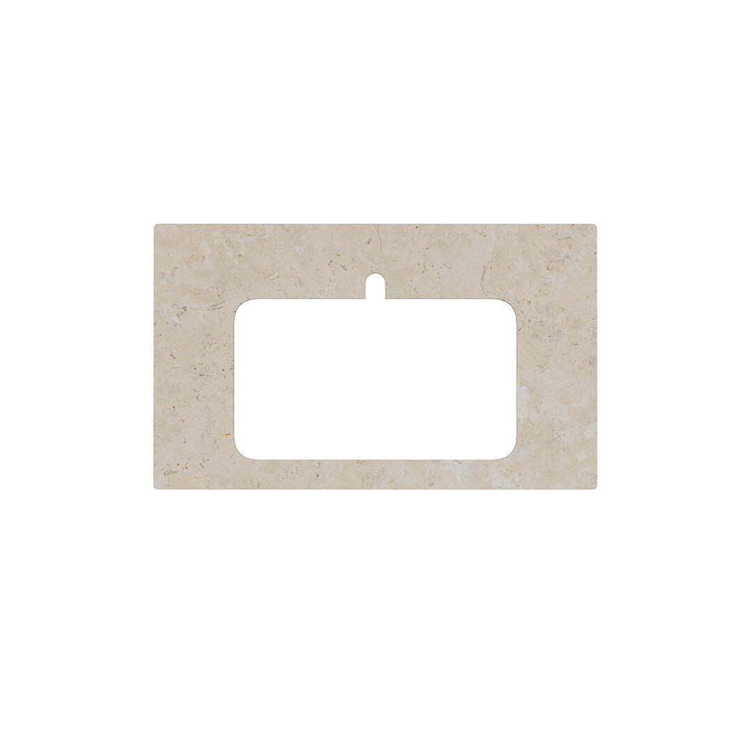 Изображение товара Столешница для раковин Kerama Marazzi Plaza 80 см Про Лаймстоун АТ бежевый темный