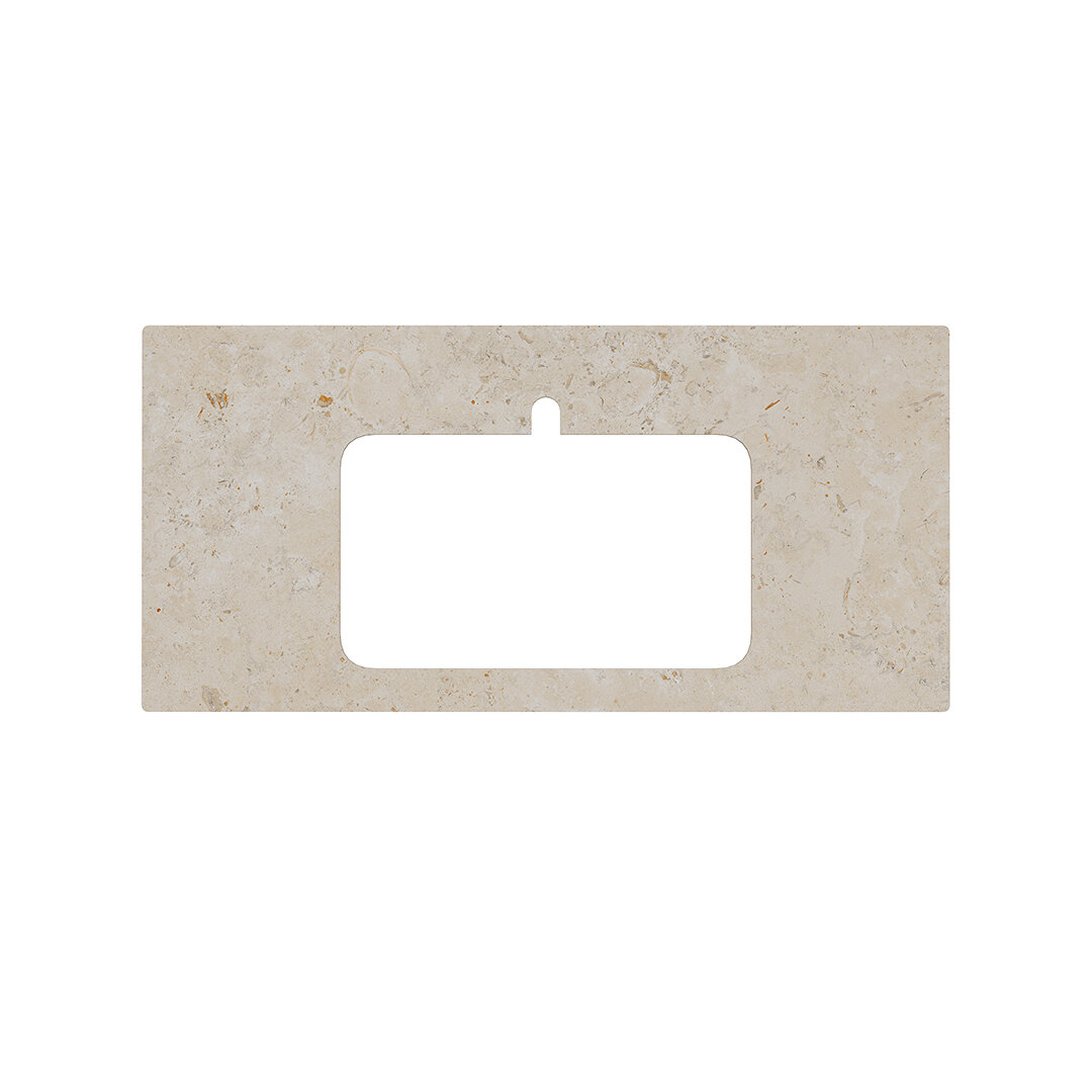 Изображение товара Столешница для раковин Kerama Marazzi Plaza 100 см бежевый тёмный керамогранит