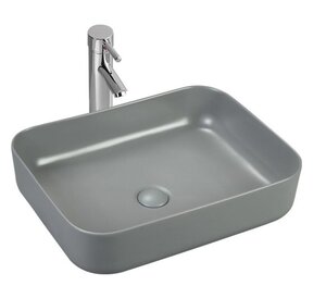Изображение товара Раковина SinteSi 50 х 40 см, накладная, серая, SIN-LVB-APP-409GM