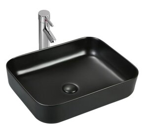 Изображение товара Раковина SinteSi 50 х 39 см, накладная, черная матовая, SIN-LVB-APP-409BM