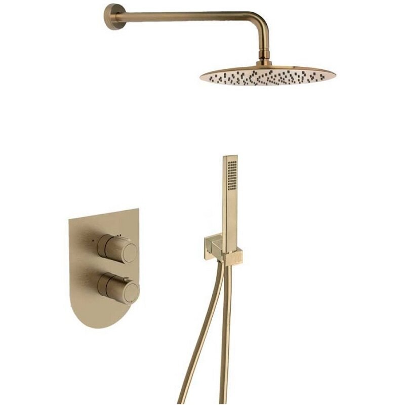 Изображение товара Душевая система Ramonsoler Urban Chic K2187011OC с термостатом, золото Изображение товара Душевая система Ramonsoler Urban Chic K2187011OC с термостатом, золото