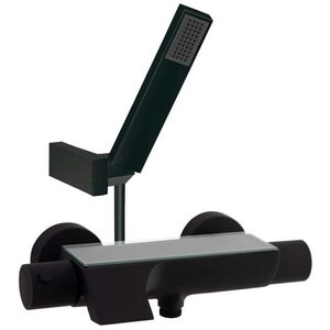 Изображение товара Смеситель Ramonsoler Urban Chic 213901MRNM для душа, термостатический, с душевым гарнитуром, цвет черный матовый