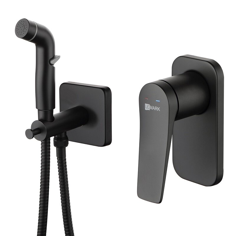 Изображение товара Гигиенический душ Lemark Bronx LM3719BL со смесителем, black
