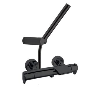 Изображение товара Смеситель Ramonsoler Alexia 363901DNM для ванны и душа, с душевым гарнитуром, термостатический, цвет черный матовый