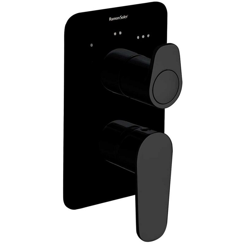 Изображение товара Смеситель Ramonsoler Alexia 361502SNM для душа, на 3 потребителя, цвет черный матовый