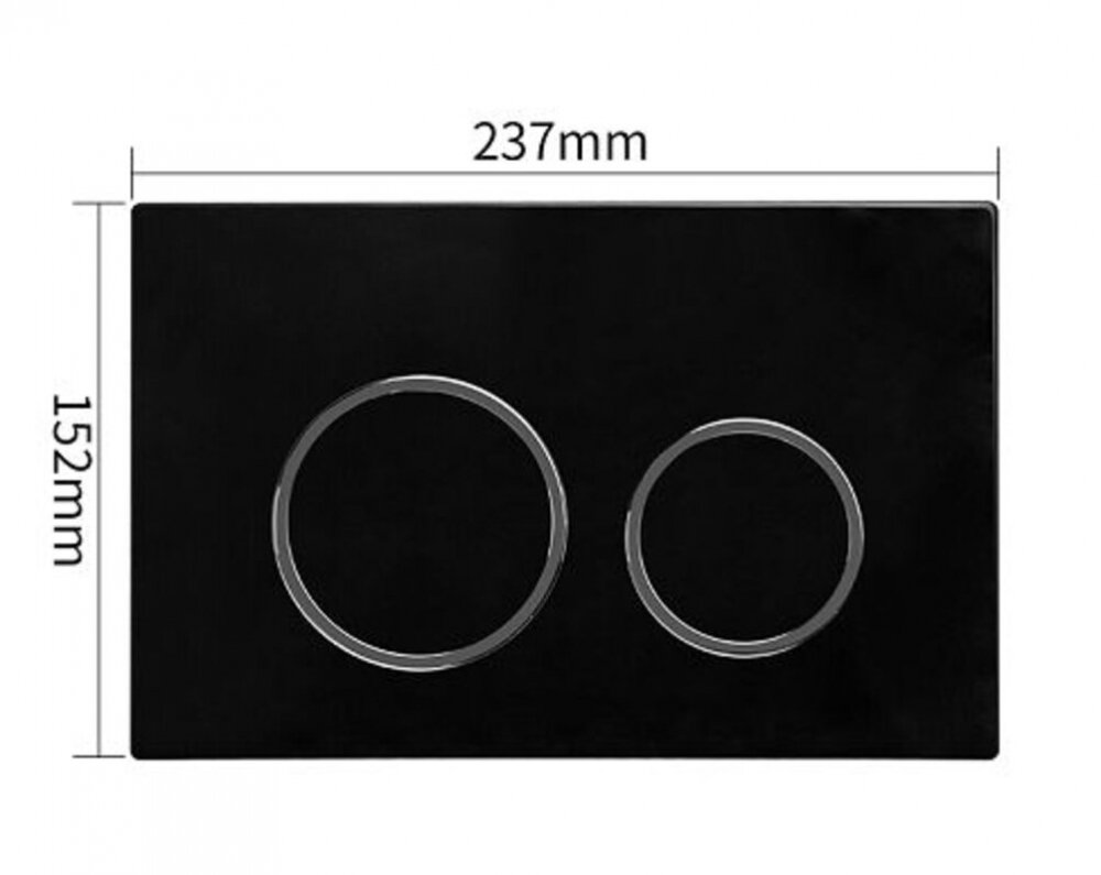 Изображение товара Клавиша смыва SinteSi черная двухрежимная модель SIN-FB-ARB-506