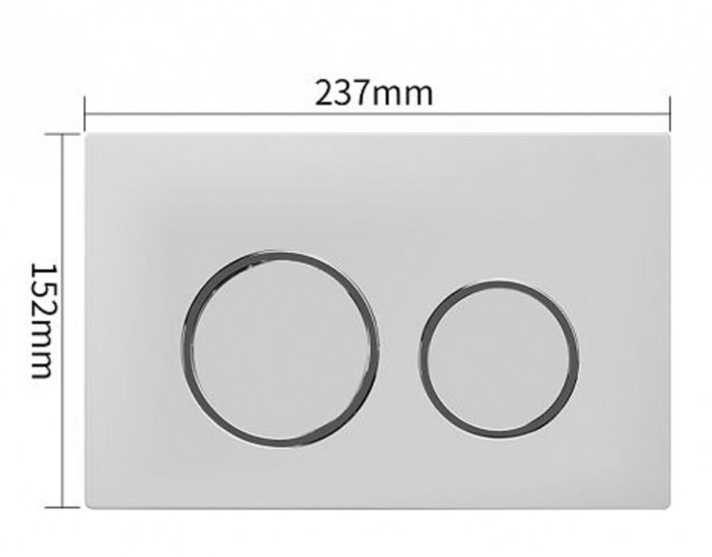 Изображение товара Клавиша смыва SinteSi SIN-FB-XRW-502, белая, двухрежимная